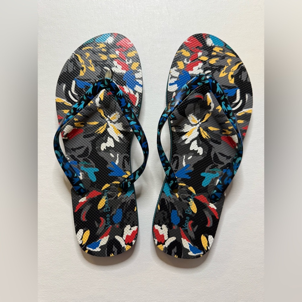 Vera Bradley Multicolor Floral Flip Flops